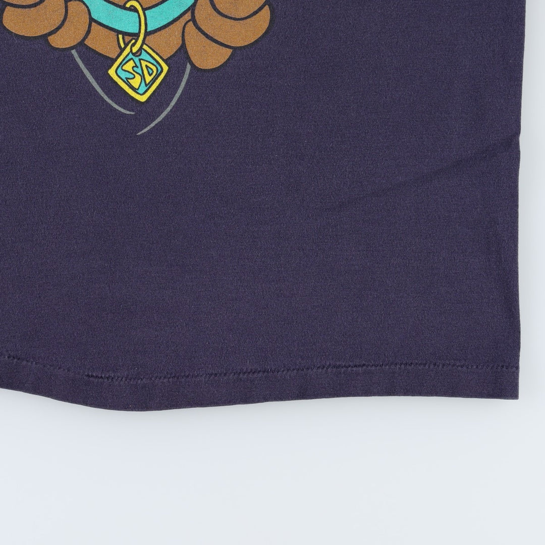 90'S Warner Bros. Scooby-Doo character print T-shirt, Made in USA, Men's size M equivalent, Vintage cotton navy blue type Vintage Second Hand