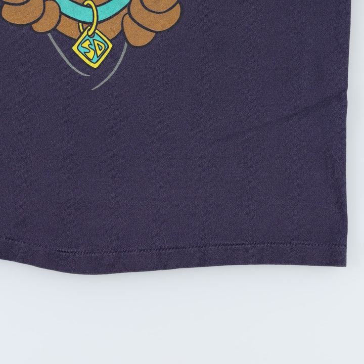 90'S Warner Bros. Scooby-Doo character print T-shirt, Made in USA, Men's size M equivalent, Vintage cotton navy blue type Vintage Second Hand