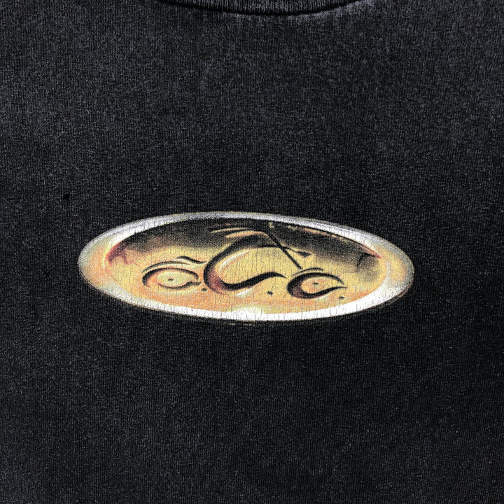 Orange County Choppers Fire Pattern Motorcycle Long-Sleeve T-Shirt (Men's XL equivalent) cotton black type Vintage Second Hand