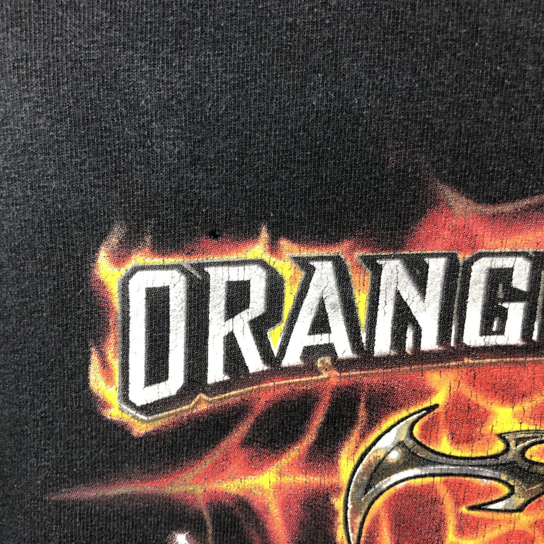 Orange County Choppers Fire Pattern Motorcycle Long-Sleeve T-Shirt (Men's XL equivalent) cotton black type Vintage Second Hand