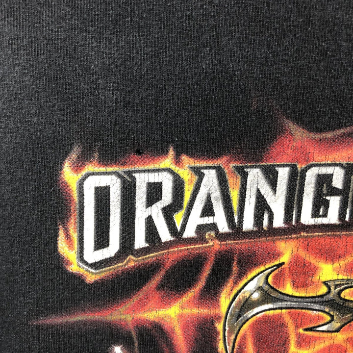 Orange County Choppers Fire Pattern Motorcycle Long-Sleeve T-Shirt (Men's XL equivalent) cotton black type Vintage Second Hand