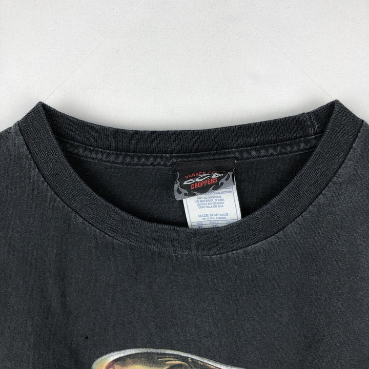 Orange County Choppers Fire Pattern Motorcycle Long-Sleeve T-Shirt (Men's XL equivalent) cotton black type Vintage Second Hand