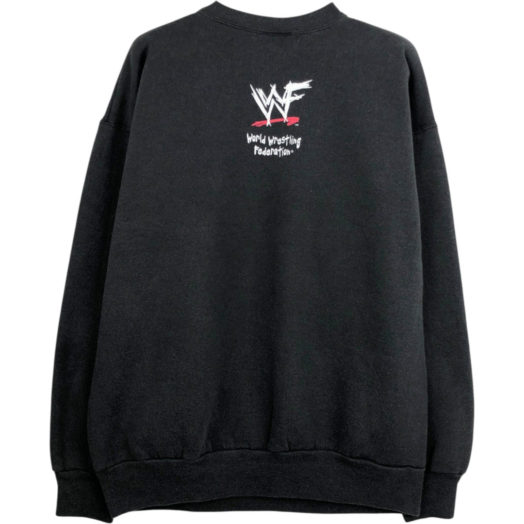 80'S Hanes WWF Snake/Python Pattern Pro Wrestling Print Sweatshirt, Men's Size L (approx.), Vintage unclear black type Vintage Second Hand