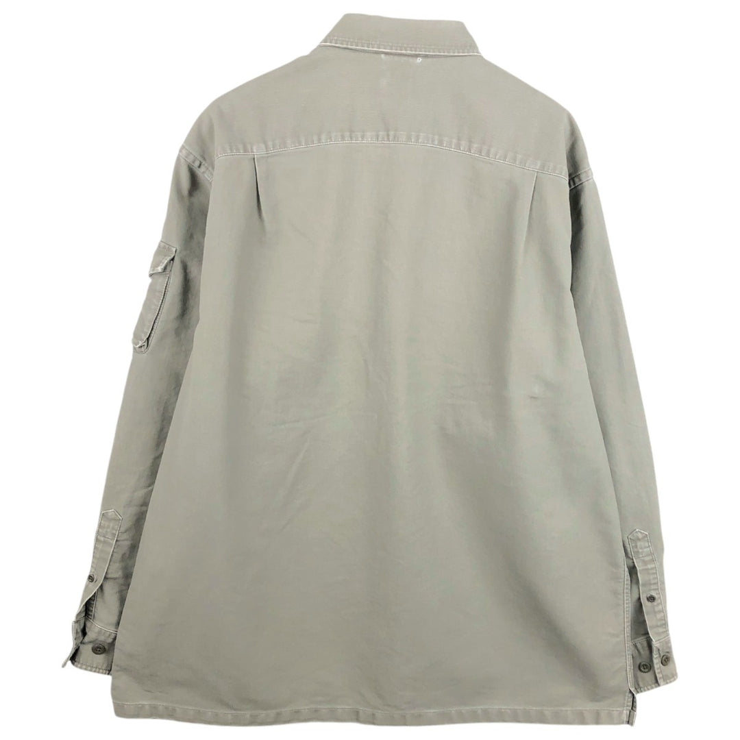 2000'S GAP long-sleeved cotton shirt, men's size M cotton Khaki type Vintage Second Hand