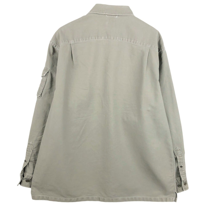 2000'S GAP long-sleeved cotton shirt, men's size M cotton Khaki type Vintage Second Hand