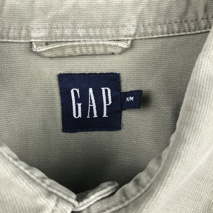 2000'S GAP long-sleeved cotton shirt, men's size M cotton Khaki type Vintage Second Hand