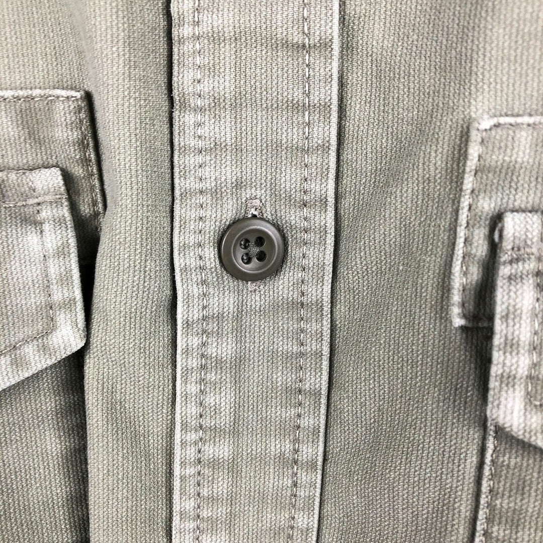 2000'S GAP long-sleeved cotton shirt, men's size M cotton Khaki type Vintage Second Hand