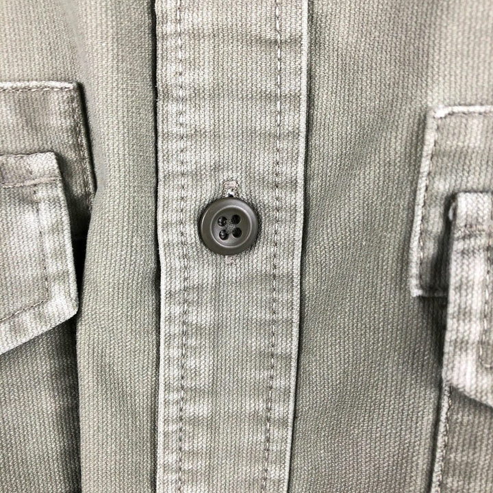 2000'S GAP long-sleeved cotton shirt, men's size M cotton Khaki type Vintage Second Hand