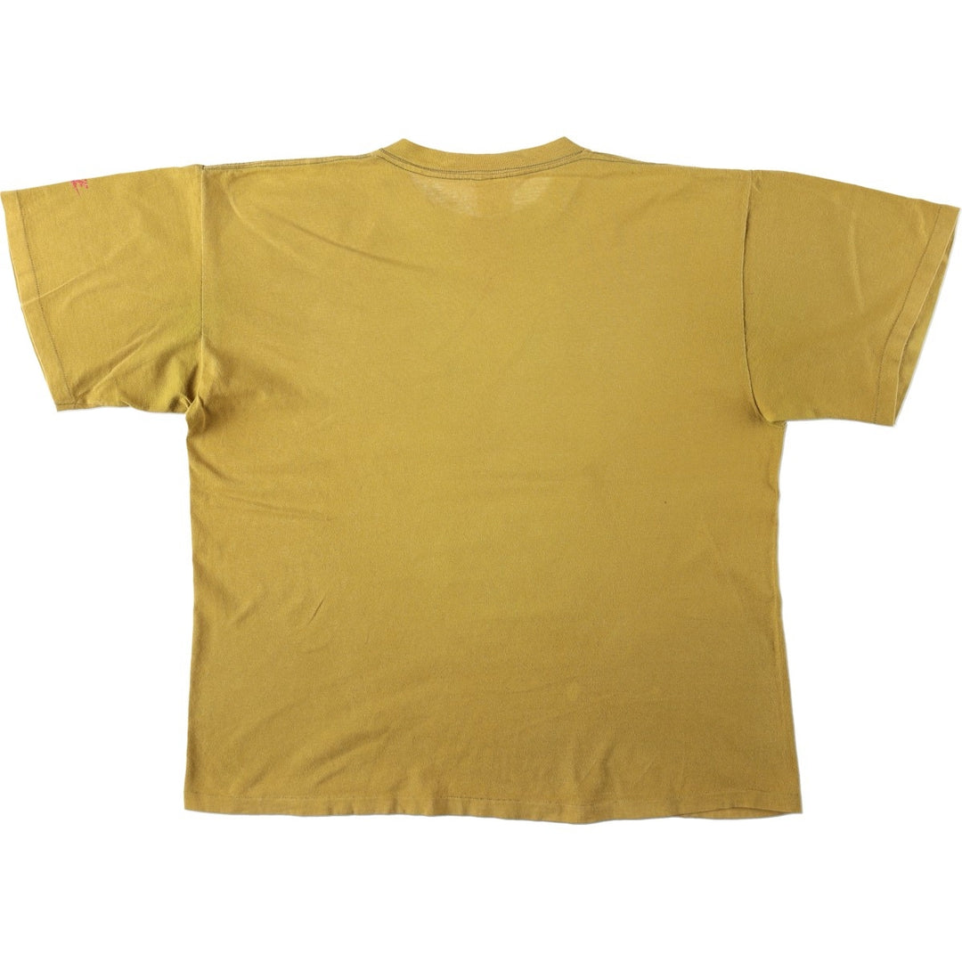90'S Nike AIR JORDAN Sport Print T-Shirt (Silver Tag) - Made in USA - Men's Size L (Equivalent) - Vintage cotton yellow type Vintage Second Hand