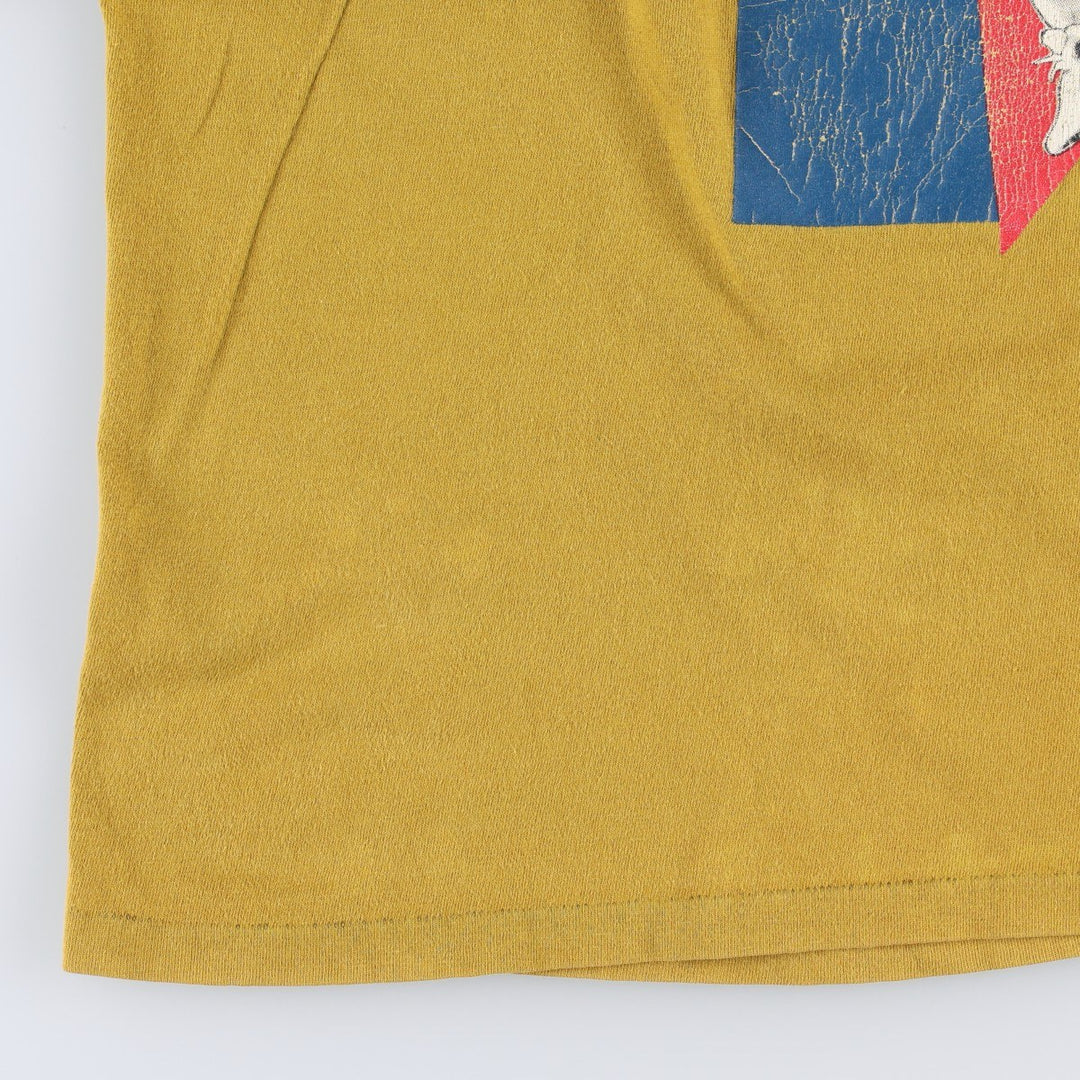 90'S Nike AIR JORDAN Sport Print T-Shirt (Silver Tag) - Made in USA - Men's Size L (Equivalent) - Vintage cotton yellow type Vintage Second Hand