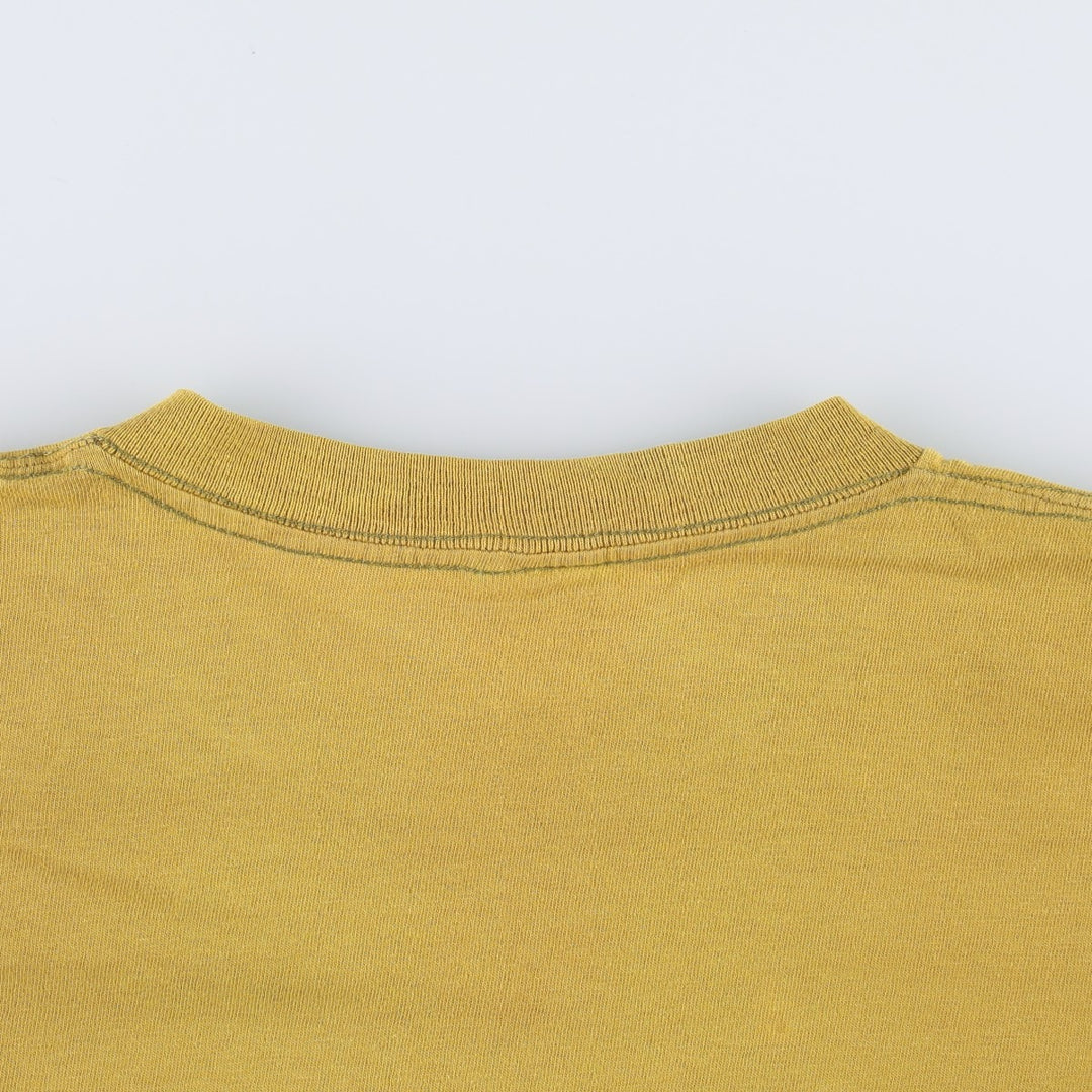 90'S Nike AIR JORDAN Sport Print T-Shirt (Silver Tag) - Made in USA - Men's Size L (Equivalent) - Vintage cotton yellow type Vintage Second Hand