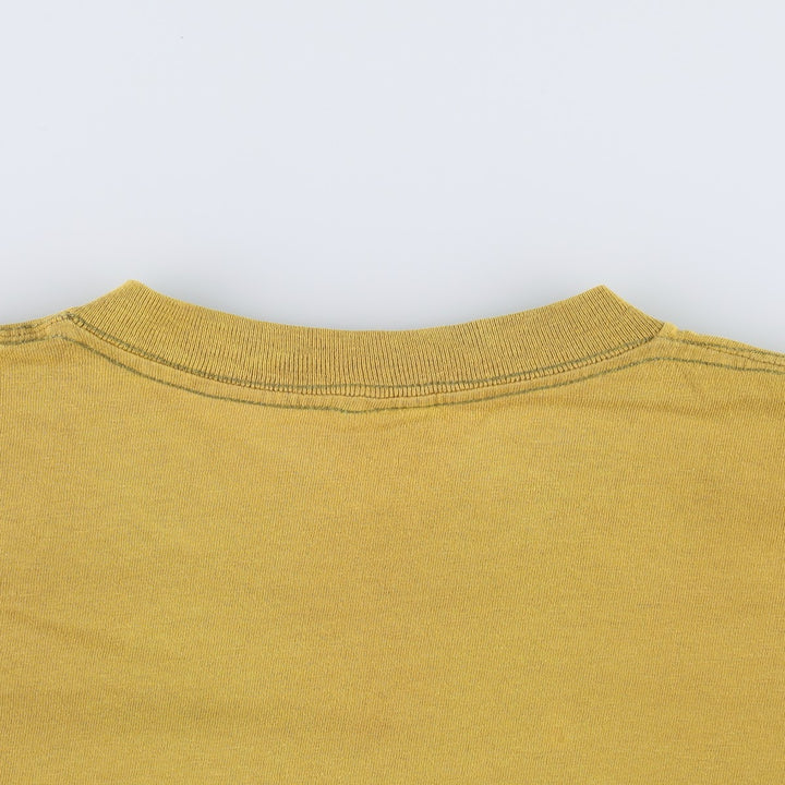 90'S Nike AIR JORDAN Sport Print T-Shirt (Silver Tag) - Made in USA - Men's Size L (Equivalent) - Vintage cotton yellow type Vintage Second Hand