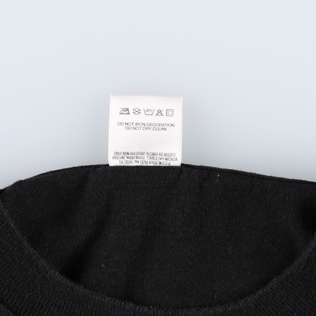 90'S Fruit of the Loom Message Print T-Shirt Made in USA Men's XL Vintage cotton black type Vintage Second Hand