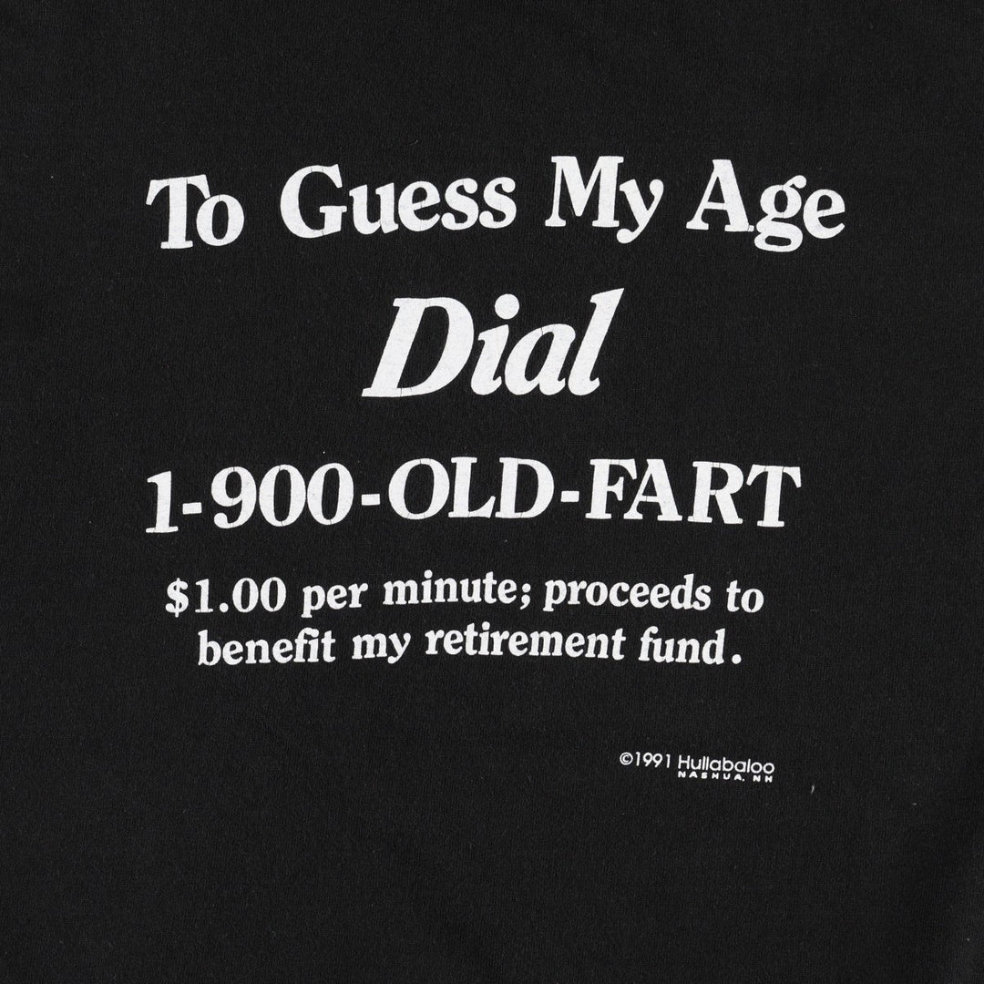90'S Fruit of the Loom Message Print T-Shirt Made in USA Men's XL Vintage cotton black type Vintage Second Hand