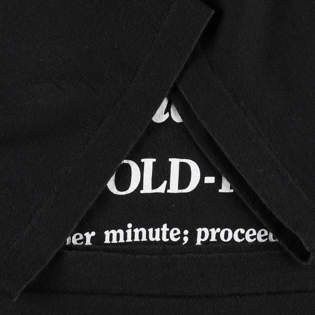 90'S Fruit of the Loom Message Print T-Shirt Made in USA Men's XL Vintage cotton black type Vintage Second Hand