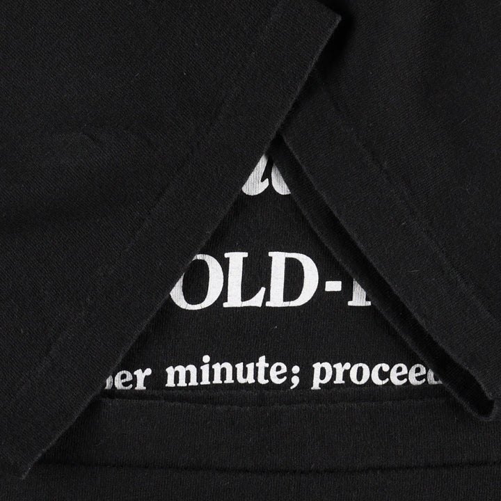 90'S Fruit of the Loom Message Print T-Shirt Made in USA Men's XL Vintage cotton black type Vintage Second Hand