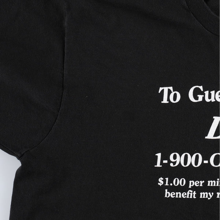 90'S Fruit of the Loom Message Print T-Shirt Made in USA Men's XL Vintage cotton black type Vintage Second Hand