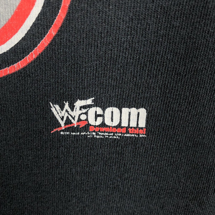 Dwayne Johnson sports print t-shirt, made in the USA, men's size M. cotton black type Vintage Second Hand