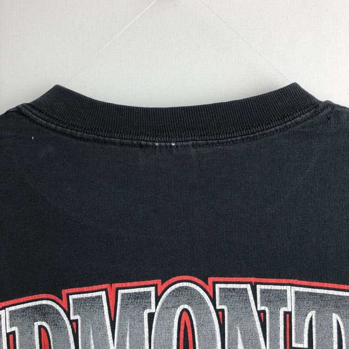 Dwayne Johnson sports print t-shirt, made in the USA, men's size M. cotton black type Vintage Second Hand