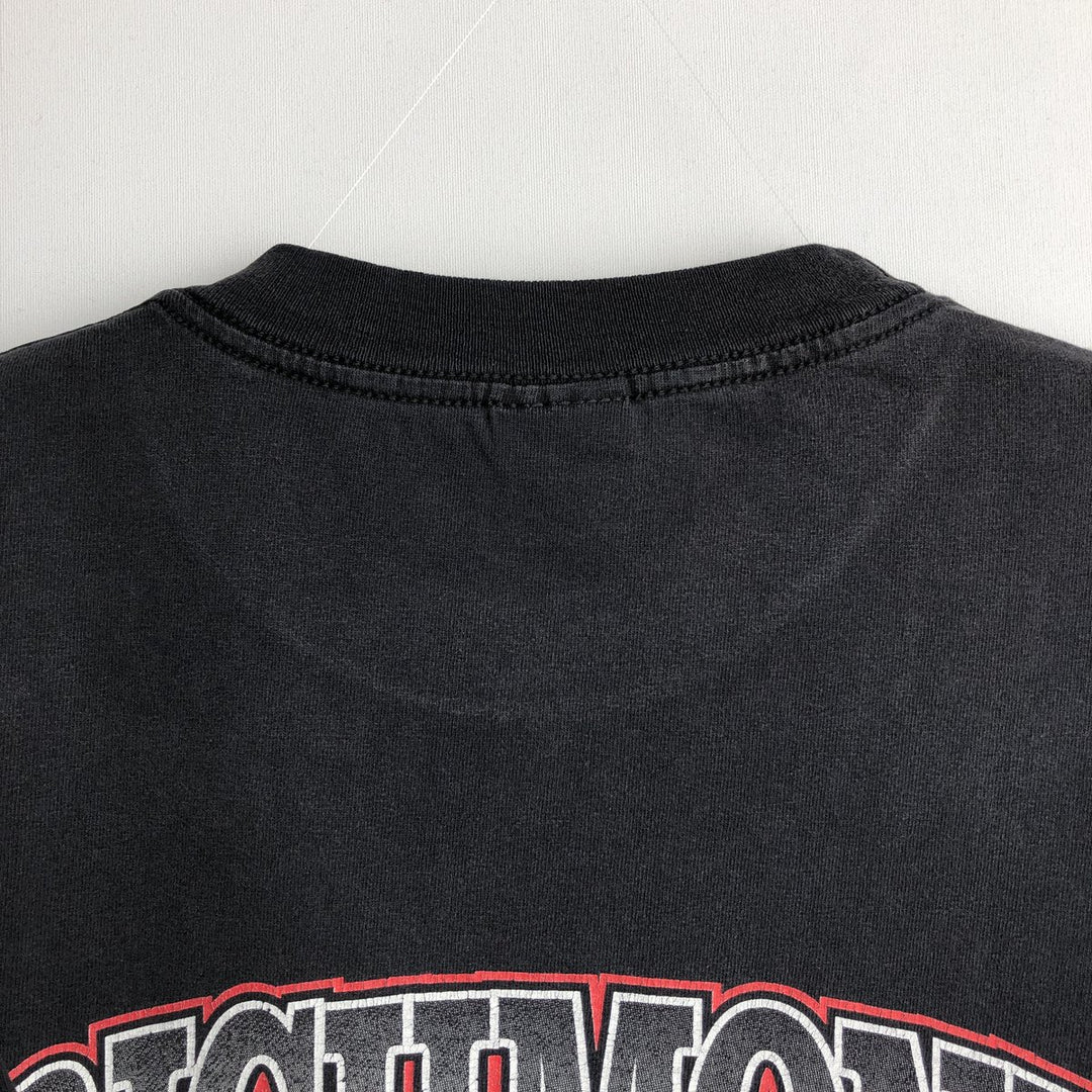 ALSTYLE Dwayne Johnson Sports Print T-Shirt (Men's Size L) cotton black type Vintage Second Hand