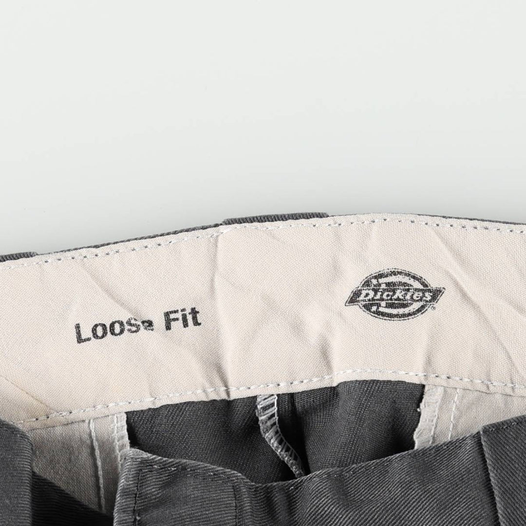 Dickies Loose Fit Double Knee Work Pants Men's W36 unclear Charcoal Vintage Second Hand