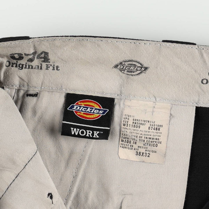 Dickies 874 Original Fit Work Pants, Men's, Size W38 polyester black type Vintage Second Hand