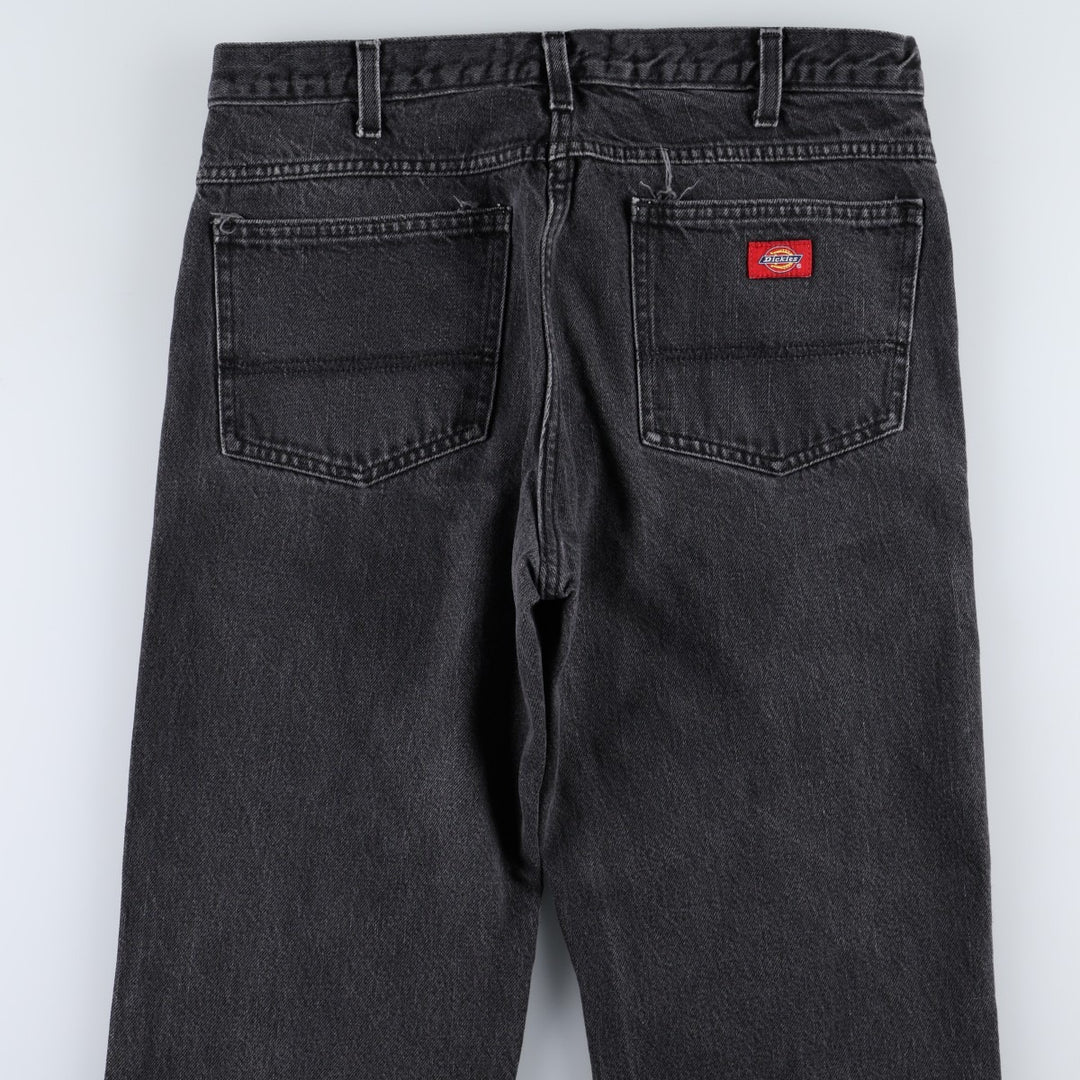 Dickies Black Denim Tapered Jeans, Men's Size W34 (approx.) cotton black type Vintage Second Hand