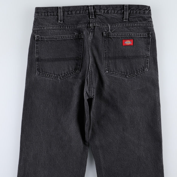 Dickies Black Denim Tapered Jeans, Men's Size W34 (approx.) cotton black type Vintage Second Hand