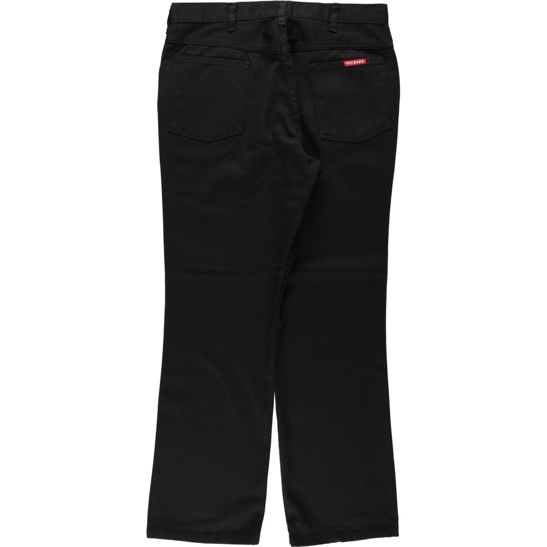 90s-00'S Dickies work pants, men's size W32 (approx.) polyester black type Vintage Second Hand