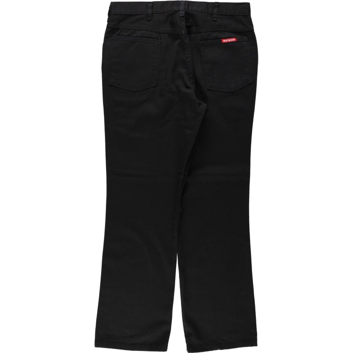 90s-00'S Dickies work pants, men's size W32 (approx.) polyester black type Vintage Second Hand
