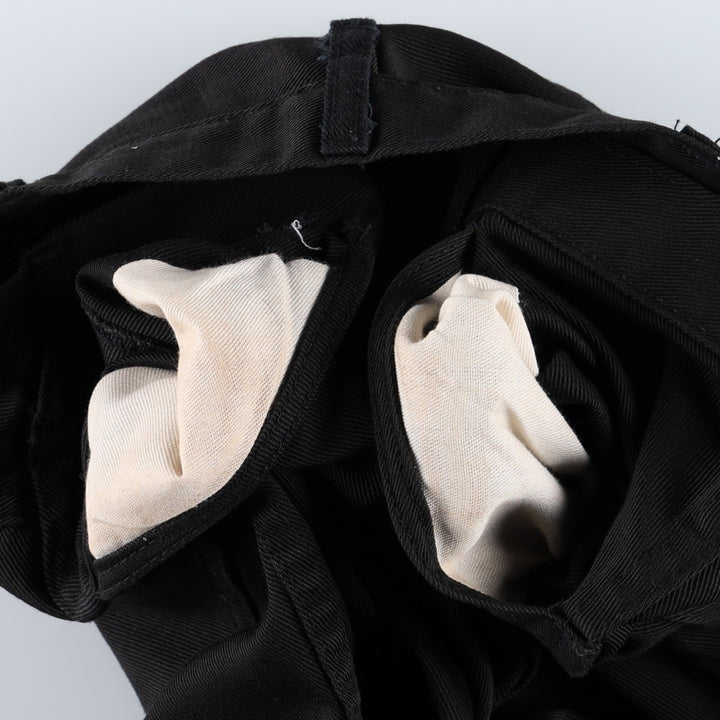 90s-00'S Dickies work pants, men's size W32 (approx.) polyester black type Vintage Second Hand