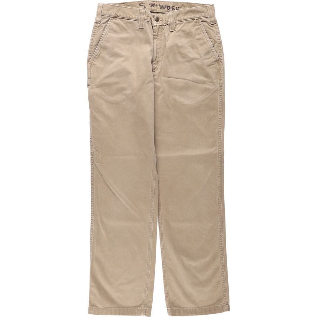 Carhartt Relaxed Fit Work Pants, Men's, Size W33 (approx.) cotton Beige type Vintage Second Hand