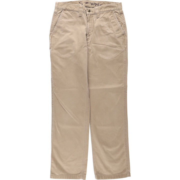 Carhartt Relaxed Fit Work Pants, Men's, Size W33 (approx.) cotton Beige type Vintage Second Hand