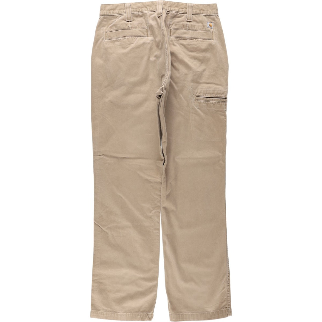 Carhartt Relaxed Fit Work Pants, Men's, Size W33 (approx.) cotton Beige type Vintage Second Hand
