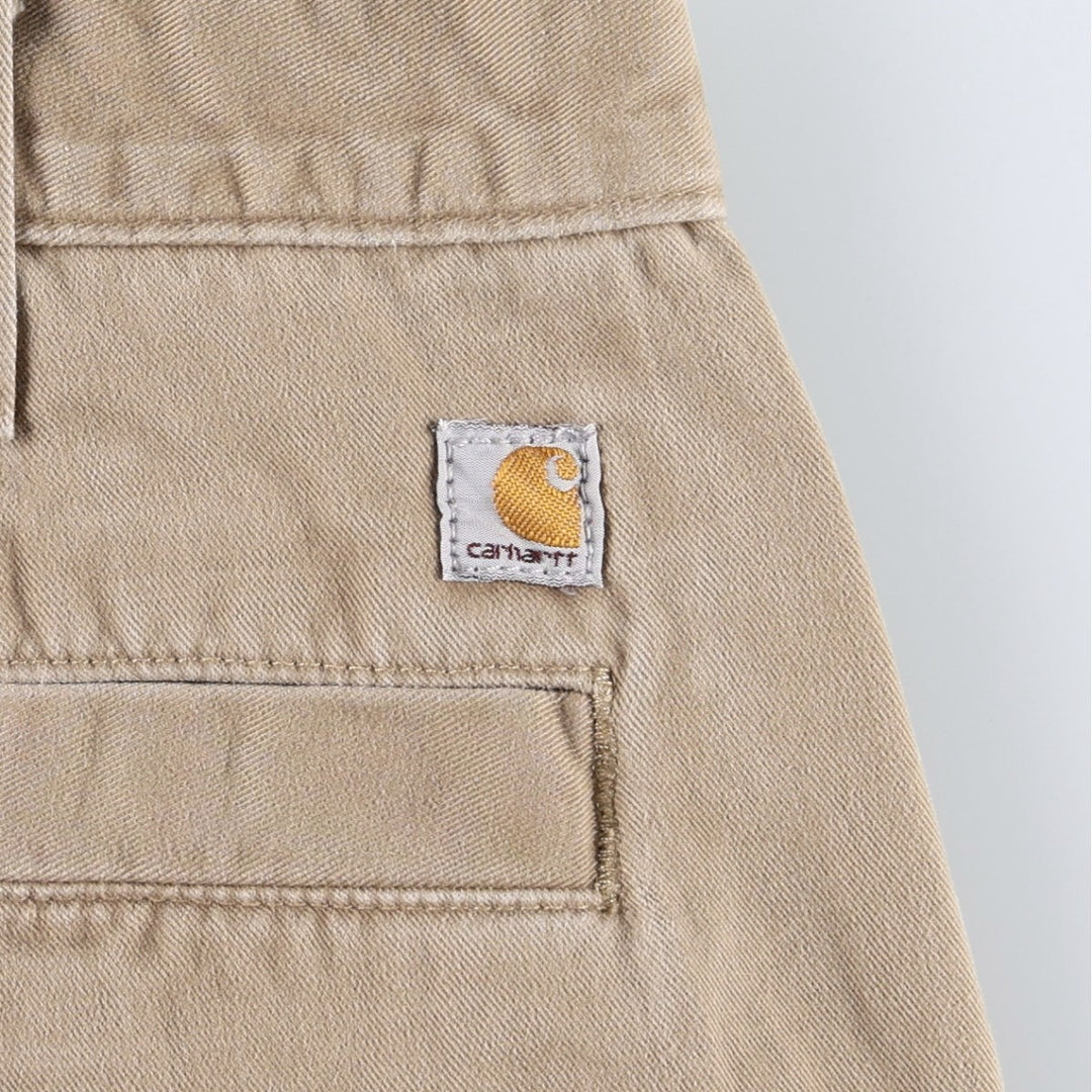 Carhartt Relaxed Fit Work Pants, Men's, Size W33 (approx.) cotton Beige type Vintage Second Hand