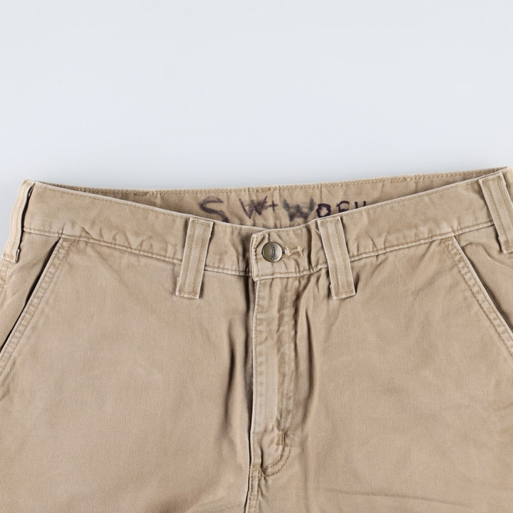 Carhartt Relaxed Fit Work Pants, Men's, Size W33 (approx.) cotton Beige type Vintage Second Hand