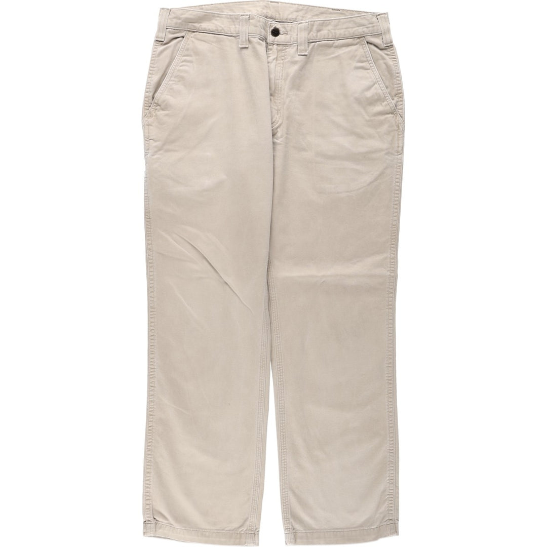 Carhartt Relaxed Fit Work Pants, Men's Size W36 (approx.) cotton Beige type Vintage Second Hand