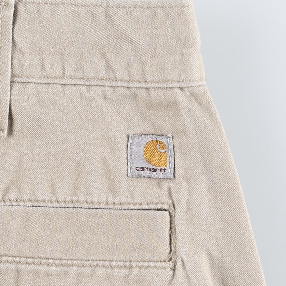 Carhartt Relaxed Fit Work Pants, Men's Size W36 (approx.) cotton Beige type Vintage Second Hand