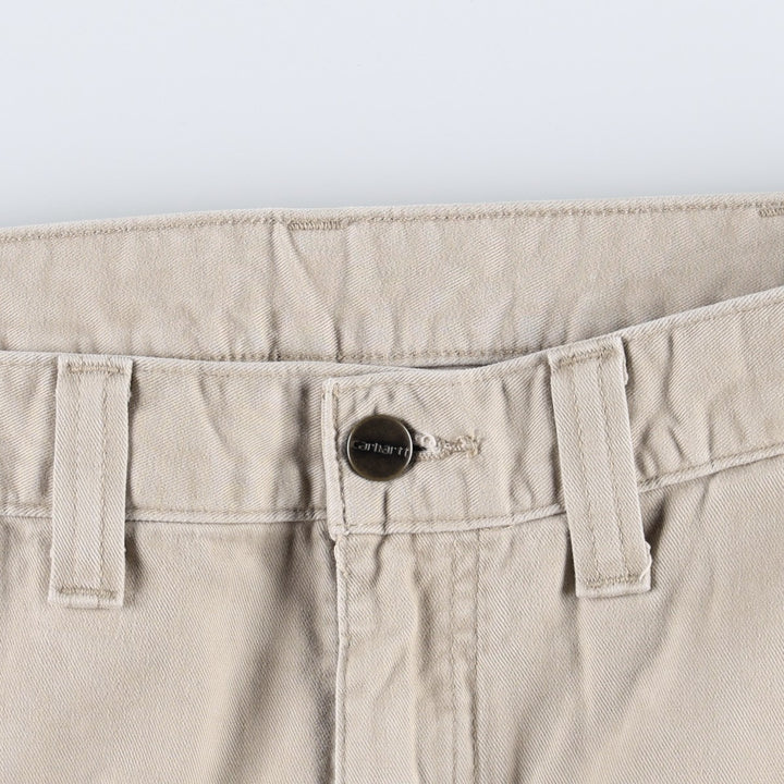 Carhartt Relaxed Fit Work Pants, Men's Size W36 (approx.) cotton Beige type Vintage Second Hand