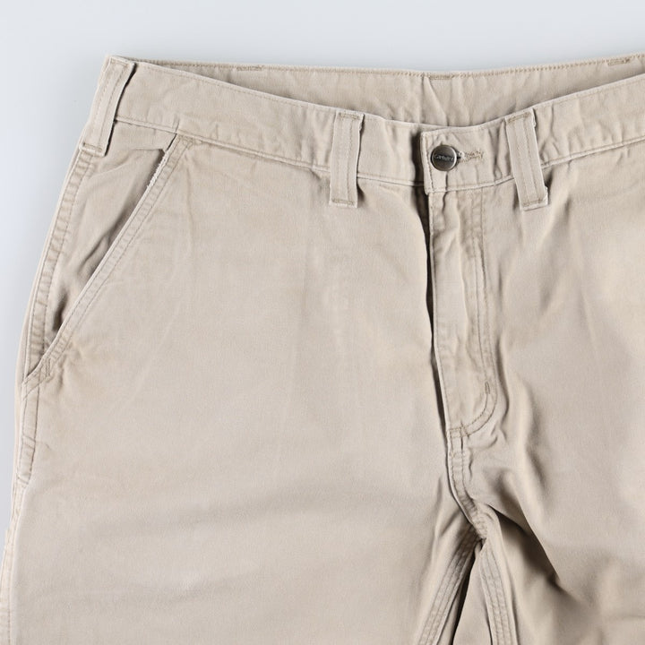 Carhartt Relaxed Fit Work Pants, Men's Size W36 (approx.) cotton Beige type Vintage Second Hand