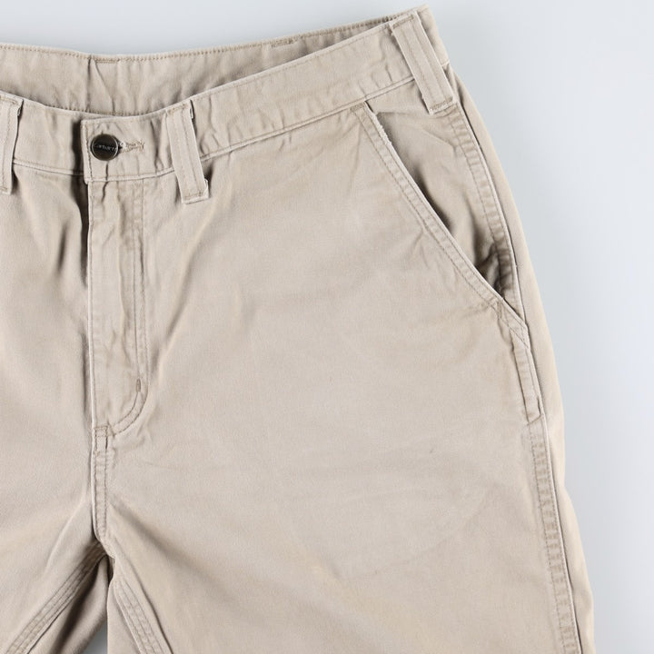 Carhartt Relaxed Fit Work Pants, Men's Size W36 (approx.) cotton Beige type Vintage Second Hand