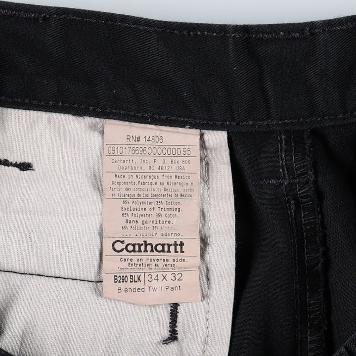 Carhartt Blended Twill Pants Work Pants, Men's W33 (approx.) polyester black type Vintage Second Hand