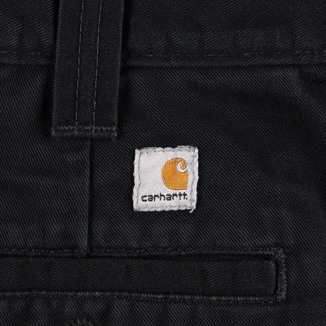 Carhartt Blended Twill Pants Work Pants, Men's W33 (approx.) polyester black type Vintage Second Hand
