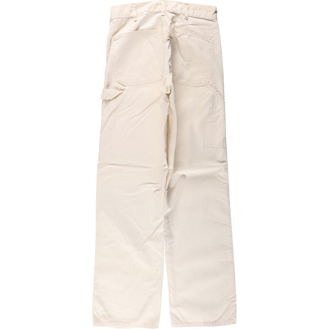 ~90'S Sears Painter Pants, Men's W28 (approx.), SCOVILL Zipper, Vintage cotton ivory Vintage Second Hand