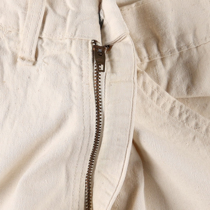 ~90'S Sears Painter Pants, Men's W28 (approx.), SCOVILL Zipper, Vintage cotton ivory Vintage Second Hand