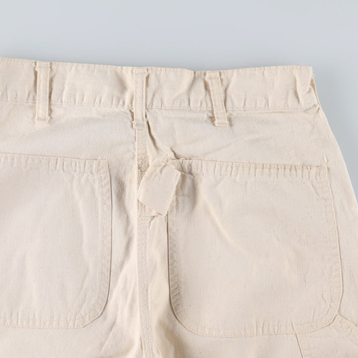 ~90'S Sears Painter Pants, Men's W28 (approx.), SCOVILL Zipper, Vintage cotton ivory Vintage Second Hand
