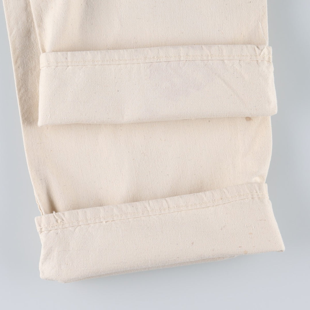 ~90'S Sears Painter Pants, Men's W28 (approx.), SCOVILL Zipper, Vintage cotton ivory Vintage Second Hand