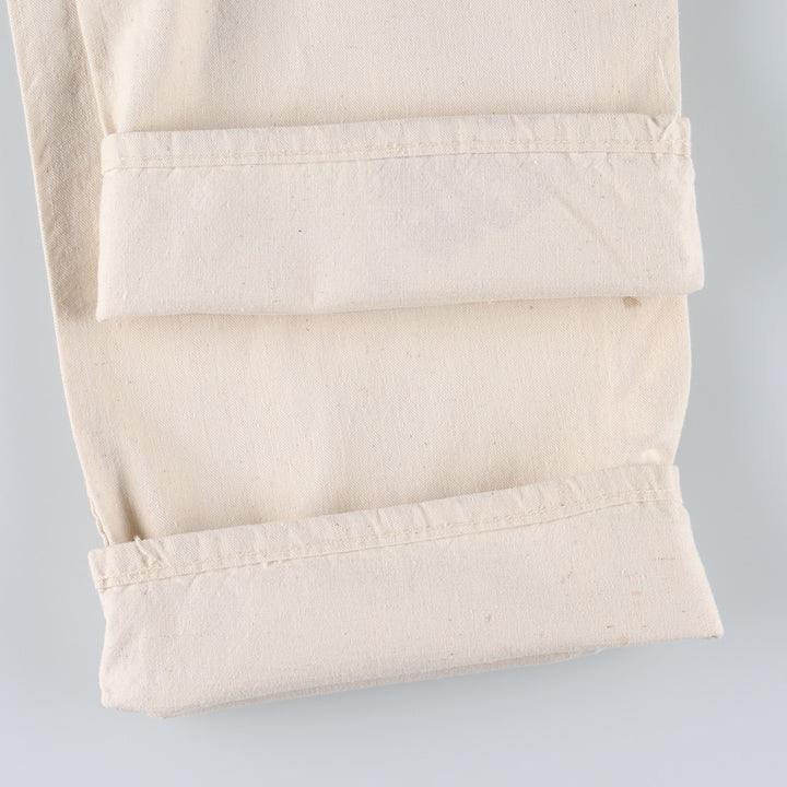 ~90'S Sears Painter Pants, Men's W28 (approx.), SCOVILL Zipper, Vintage cotton ivory Vintage Second Hand