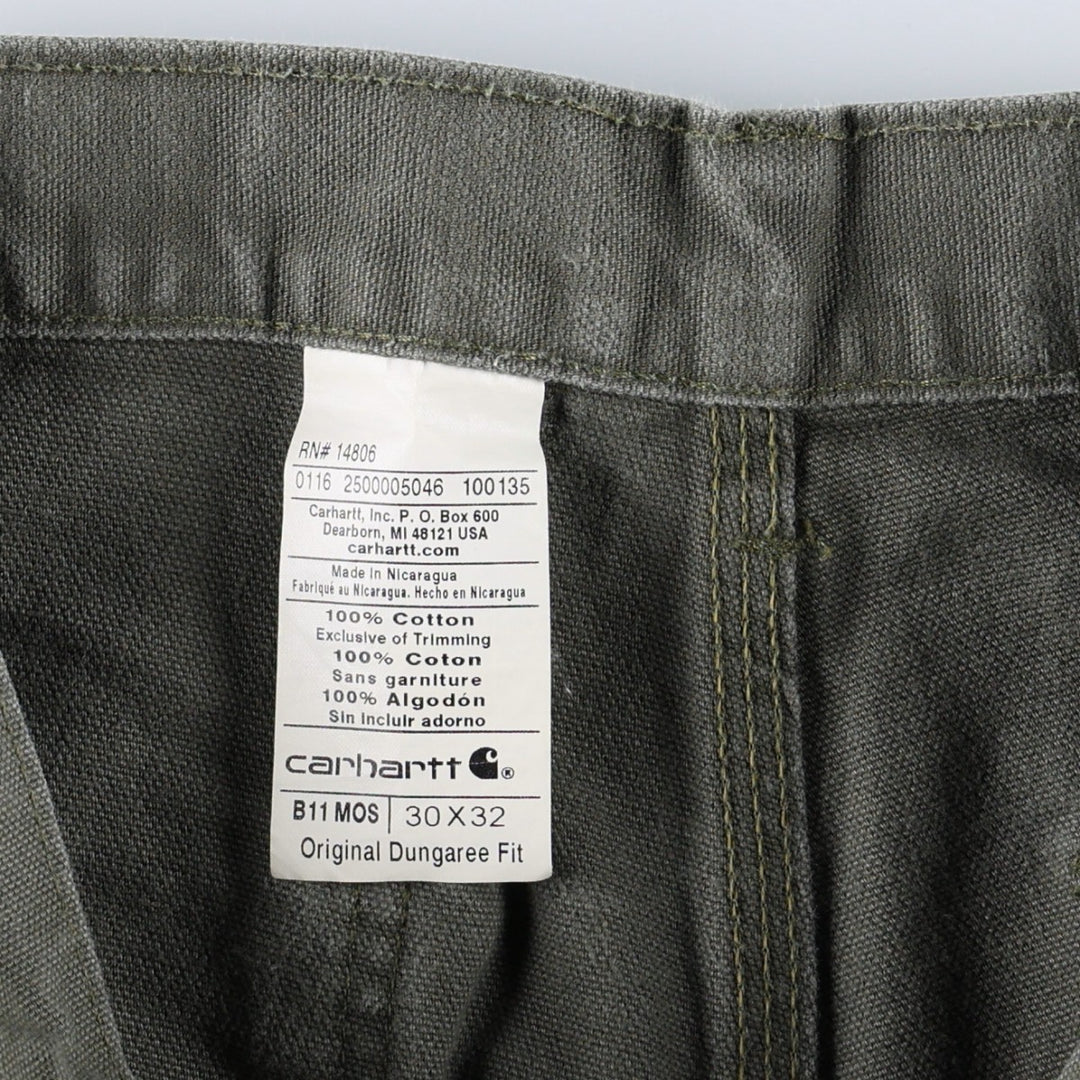 Carhartt Original Dungaree Fit Duck Painter Pants, Men's W29 (approx.) cotton Khaki type Vintage Second Hand