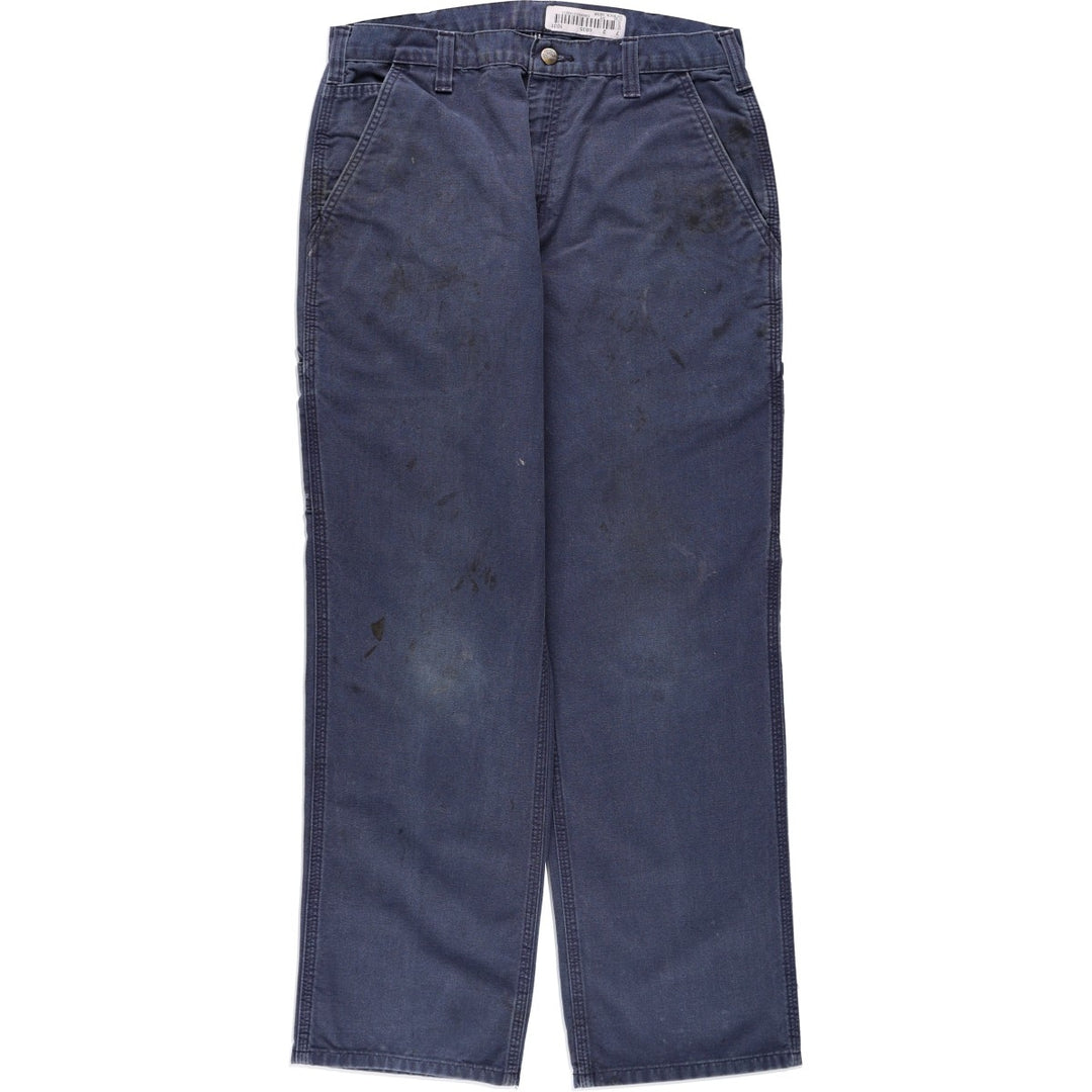 Carhartt Dungaree Fit Duck Painter Pants, Men's, Size W33 cotton navy blue type Vintage Second Hand